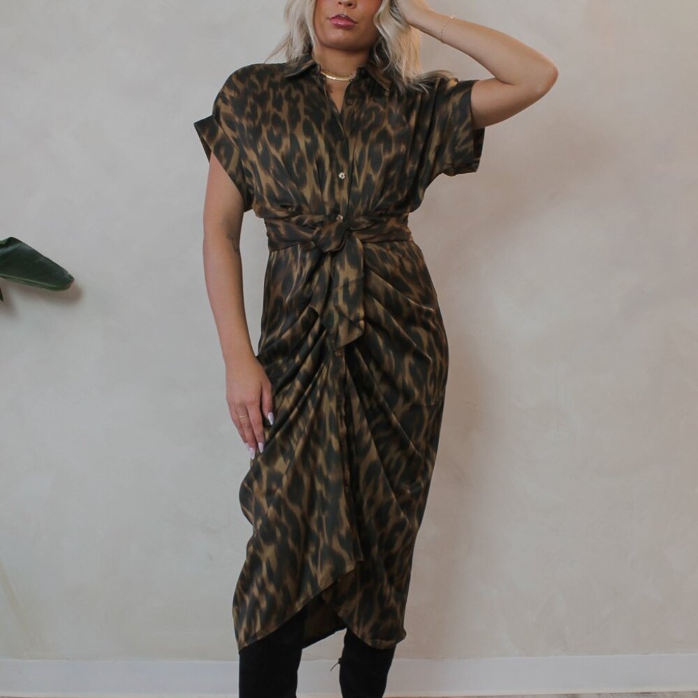 Steve Madden Leopard Dress Size 2